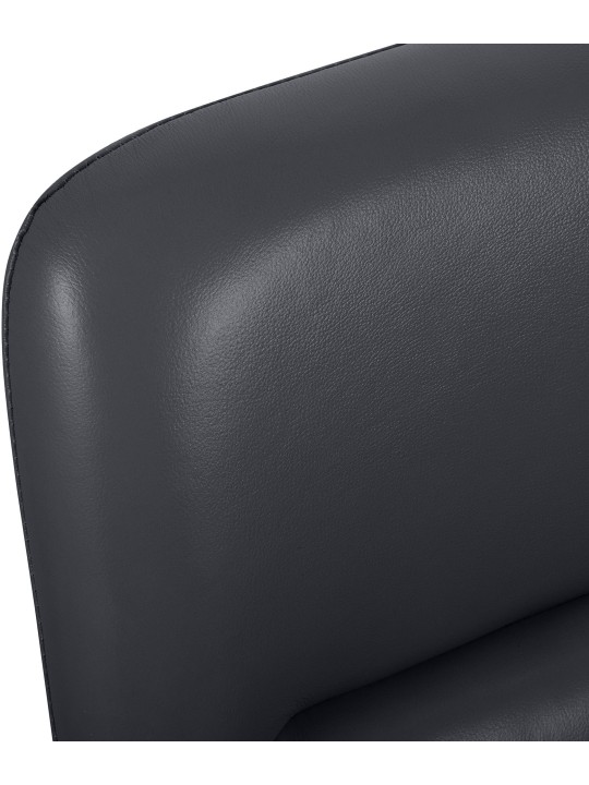 Bureaustoel Hilda echt leer, zwart