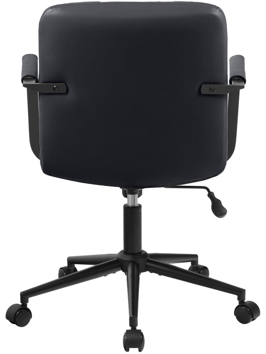 Bureaustoel Hilda echt leer, zwart