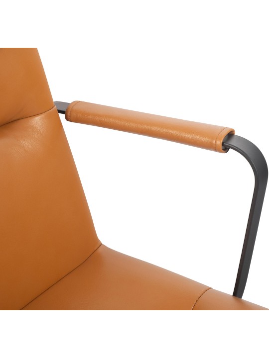 Bureaustoel Hilda echt leer, bruin