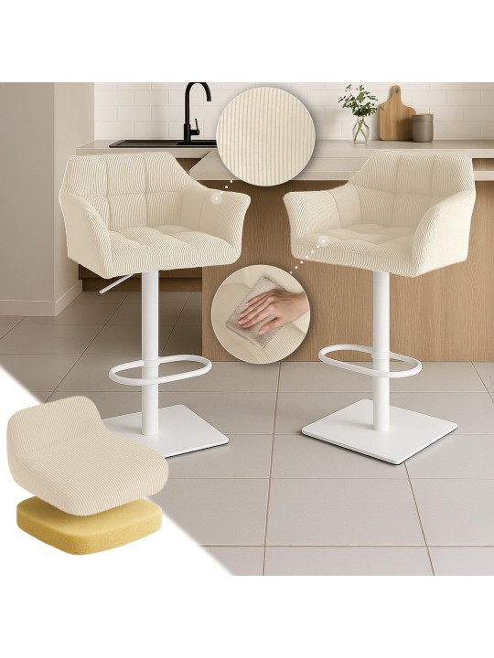 Barkruk Damaso W Snoer, crème Barkruk Damaso W Snoer, crème