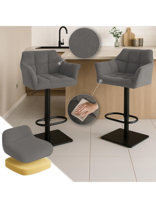 Barkruk Damaso B Cord, taupe Barkruk Damaso B Cord, taupe