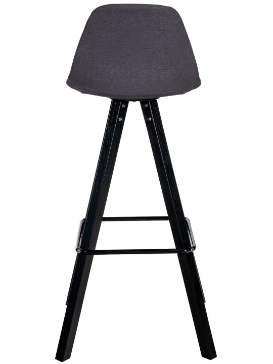 Set van 2 barkrukken Corbin stof vierkant, donkergrijs