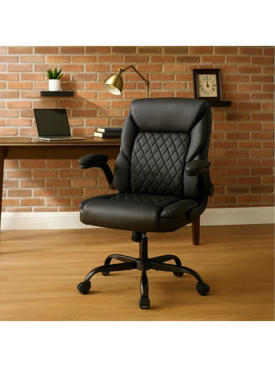 Bureaustoel Medfield kunstleer, zwart