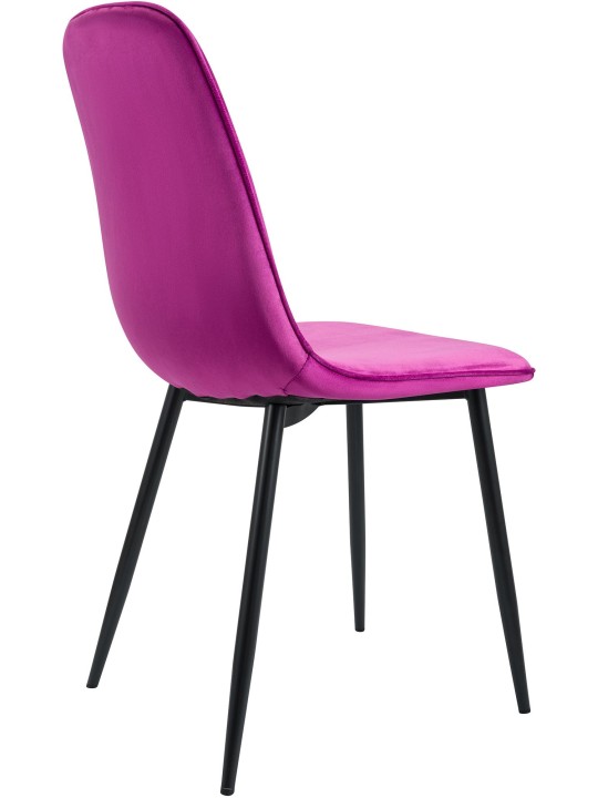 Set van 2 Maryam fluwelen eetkamerstoelen, lila