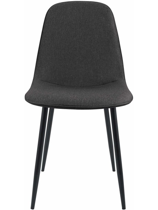 Set van 2 eetkamerstoelen Maryam stof, donkergrijs