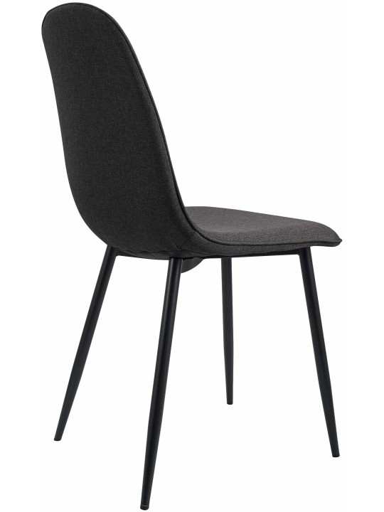 Set van 2 eetkamerstoelen Maryam stof, donkergrijs