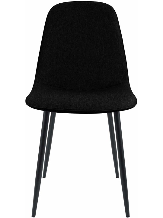 Set van 2 eetkamerstoelen Maryam stof, zwart