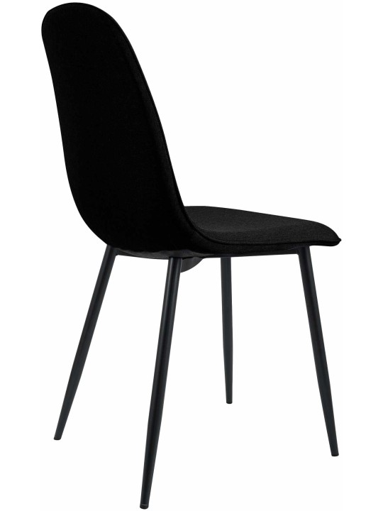 Set van 2 eetkamerstoelen Maryam stof, zwart