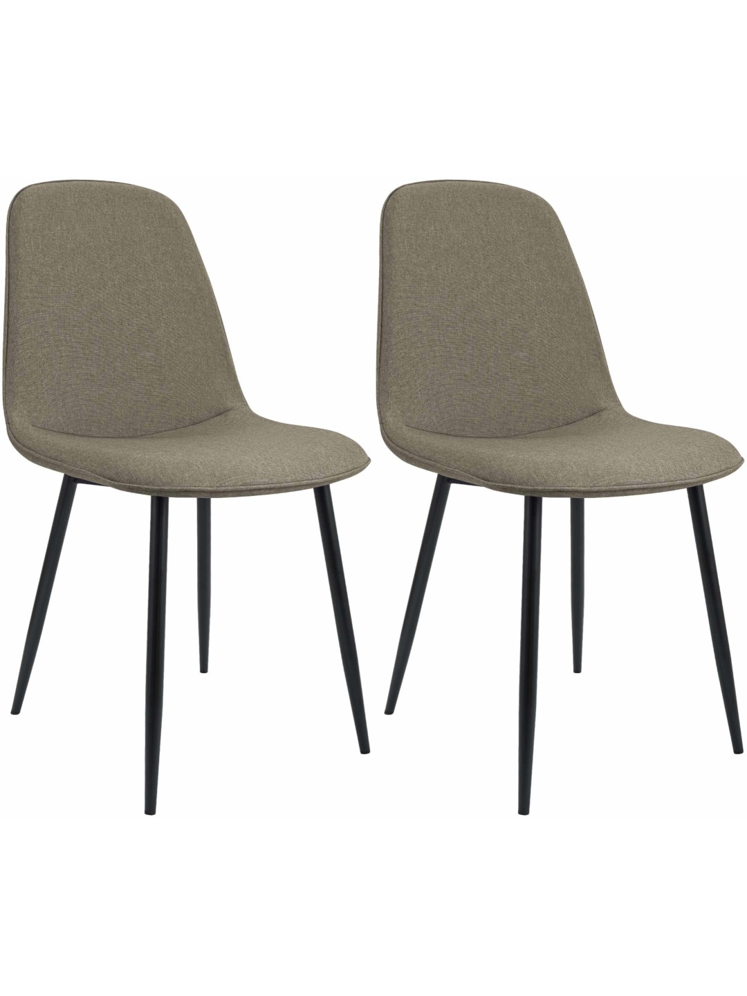 Set van 2 eetkamerstoelen Maryam stof, taupe