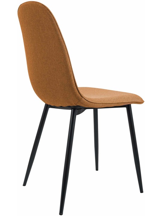 Set van 2 eetkamerstoelen Maryam stof, oranje