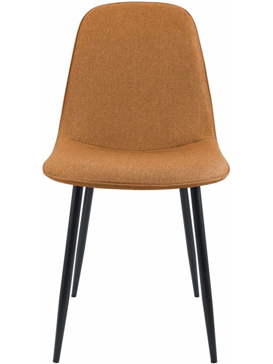 Set van 2 eetkamerstoelen Maryam stof, oranje
