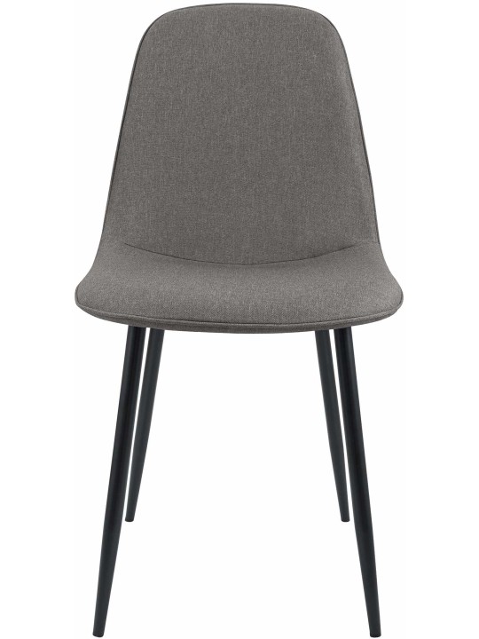 Set van 2 eetkamerstoelen Maryam stof, lichtgrijs