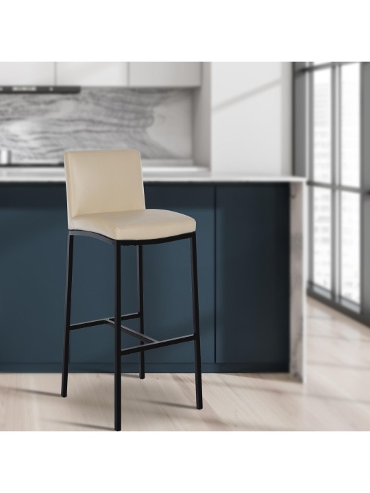 Set van 2 barkrukken Freeport kunstleer B, crème