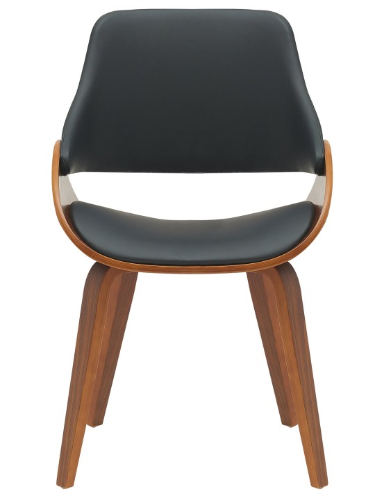 Set van 2 eetkamerstoelen Vangale, walnoot/zwart