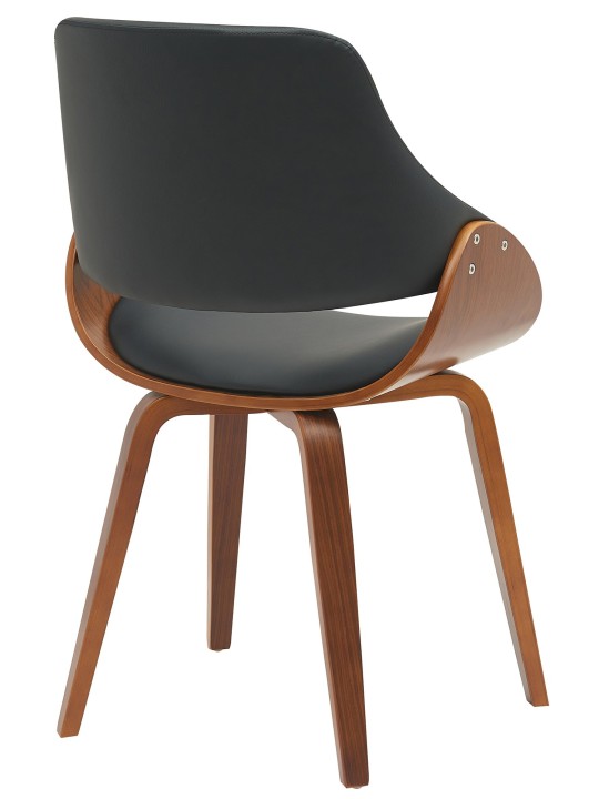 Set van 2 eetkamerstoelen Vangale, walnoot/zwart