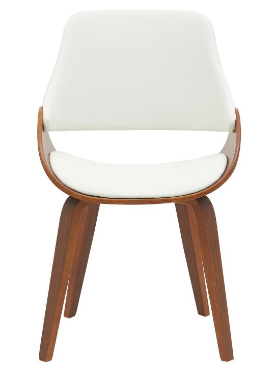 Set van 2 eetkamerstoelen Vangale, walnoot/wit