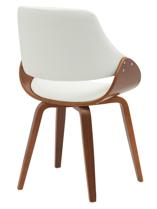 Set van 2 eetkamerstoelen Vangale, walnoot/wit