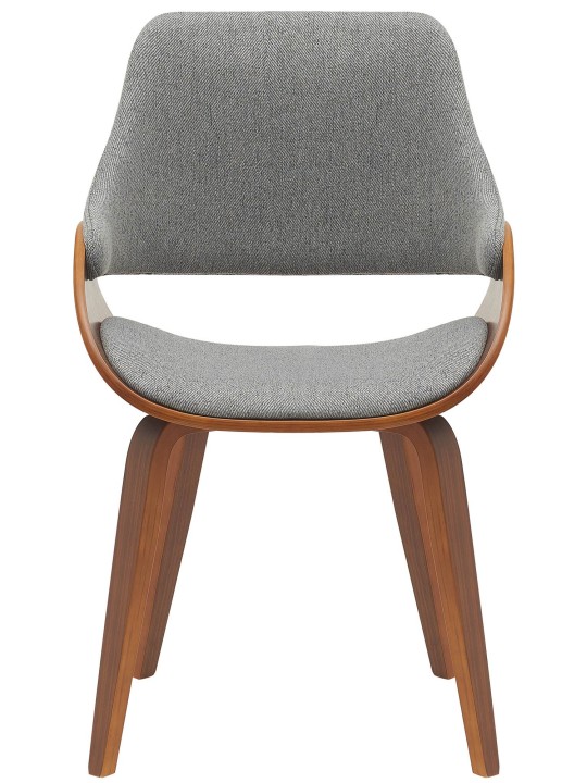 Set van 2 eetkamerstoelen Vangale, walnoot/donkergrijs