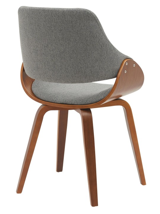 Set van 2 eetkamerstoelen Vangale, walnoot/donkergrijs