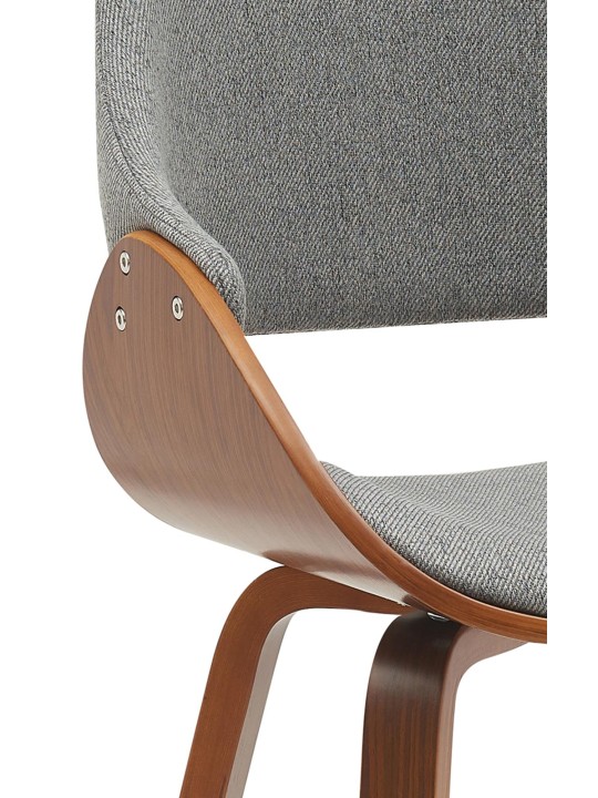 Set van 2 eetkamerstoelen Vangale, walnoot/donkergrijs