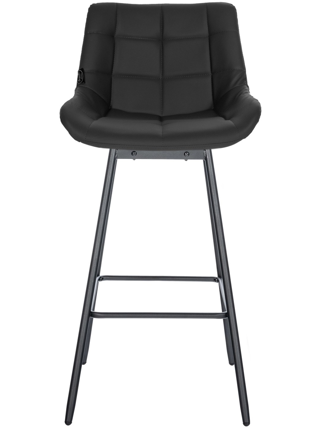 Set van 4 Weston draaibare barkrukken van kunstleer, zwart