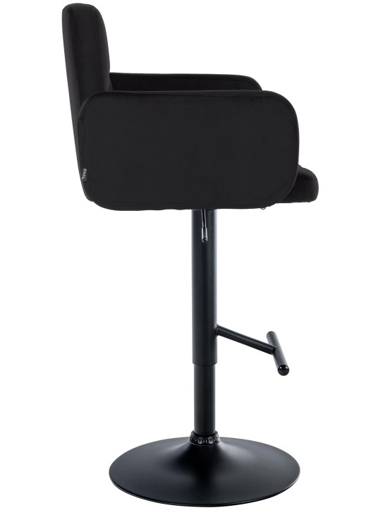 Set van 2 barkrukken Los Angeles fluweel, zwart