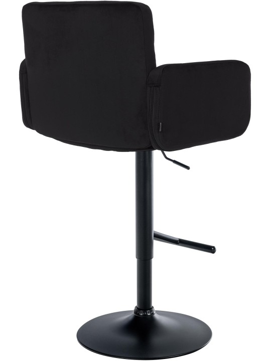 Set van 2 barkrukken Los Angeles fluweel, zwart