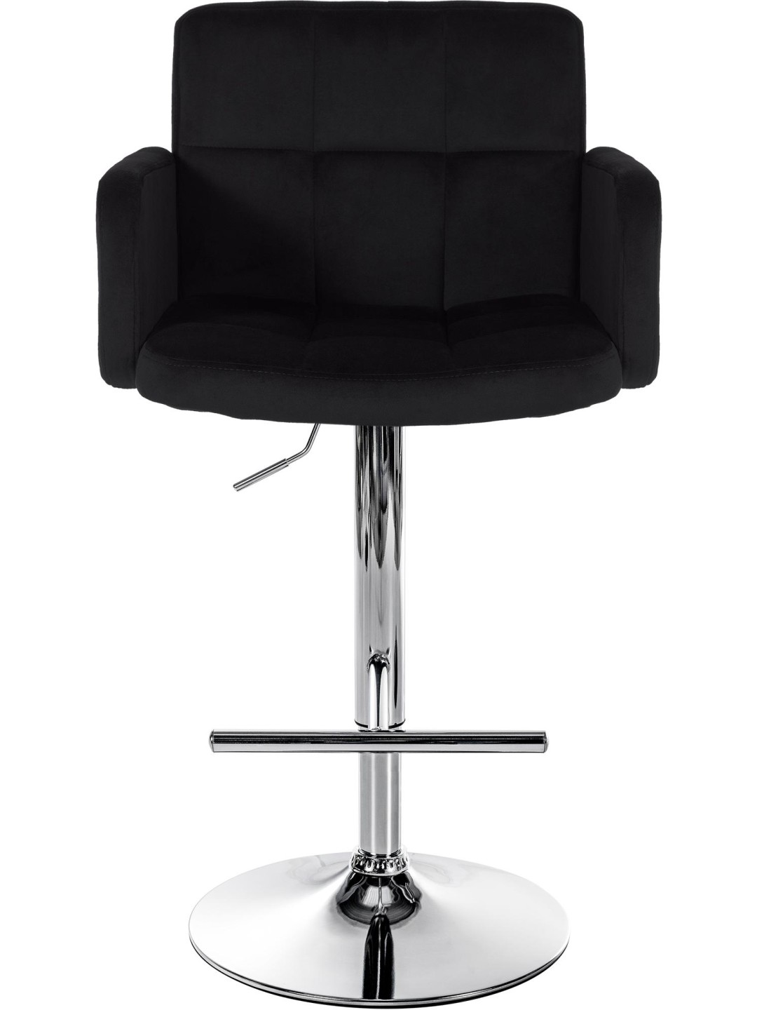 Set van 2 barkrukken Los Angeles fluweel chroom, zwart