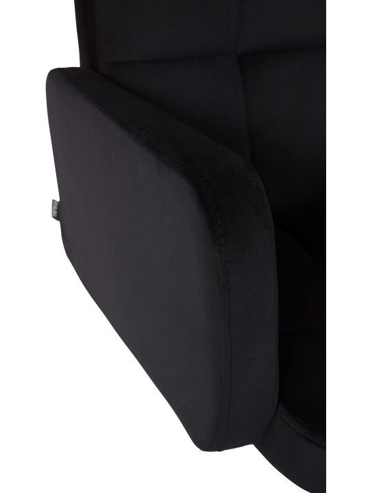 Set van 2 barkrukken Los Angeles fluweel chroom, zwart