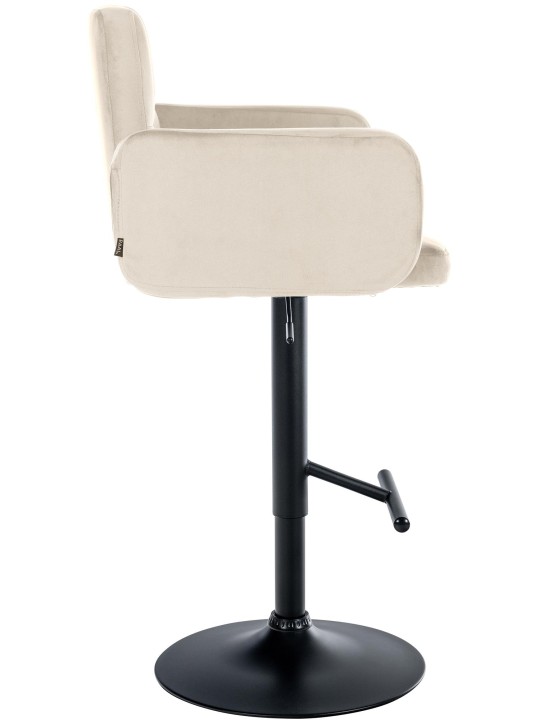 Set van 2 barkrukken Los Angeles fluweel, crème