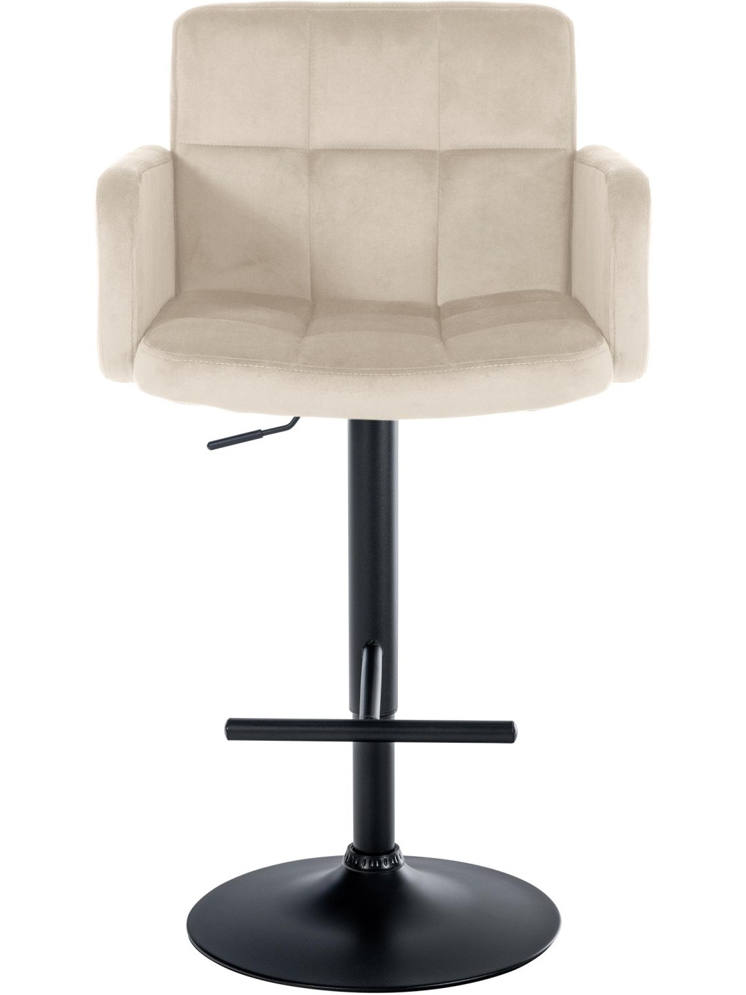 Set van 2 barkrukken Los Angeles fluweel, crème