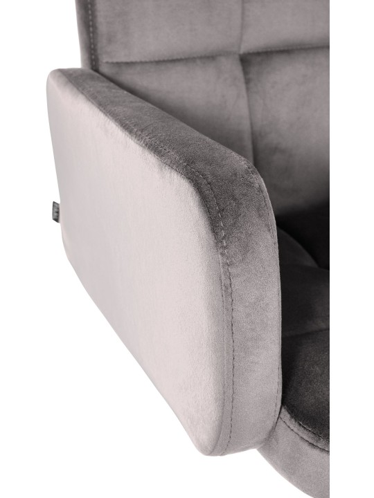 Set van 2 barkrukken Los Angeles fluweel chroom, grijs