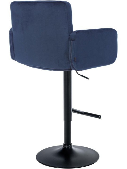 Set van 2 barkrukken Los Angeles fluweel, blauw