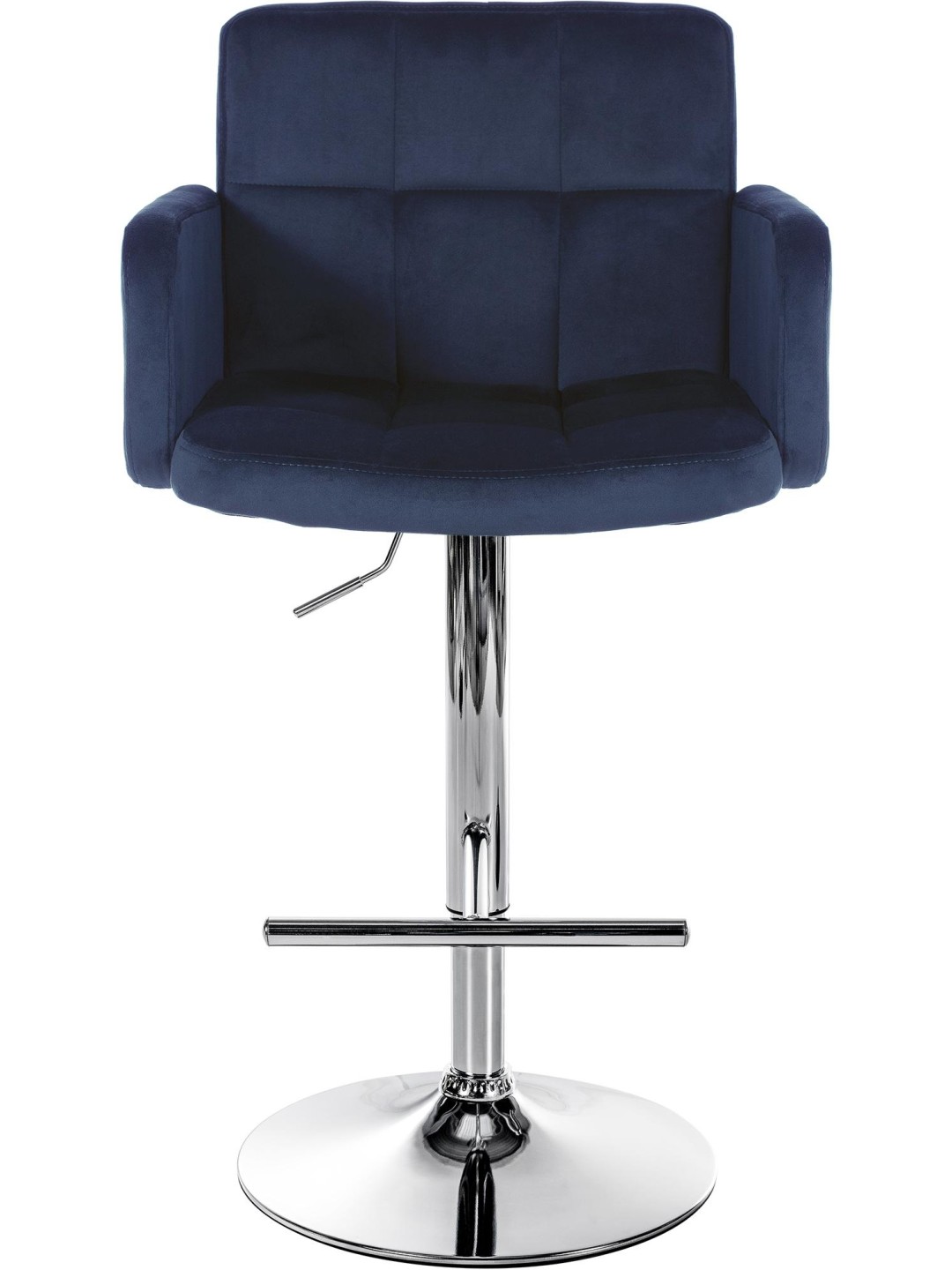 Set van 2 barkrukken Los Angeles fluweel chroom, blauw