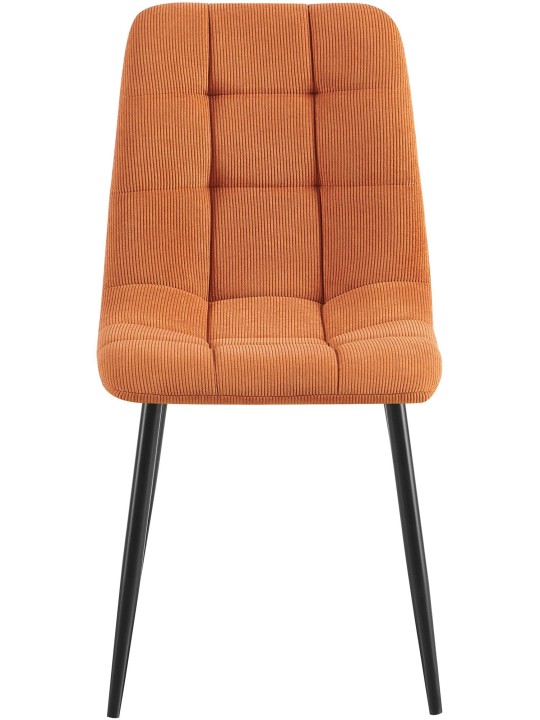 Set van 2 eetkamerstoelen Antibes Cord, oranje