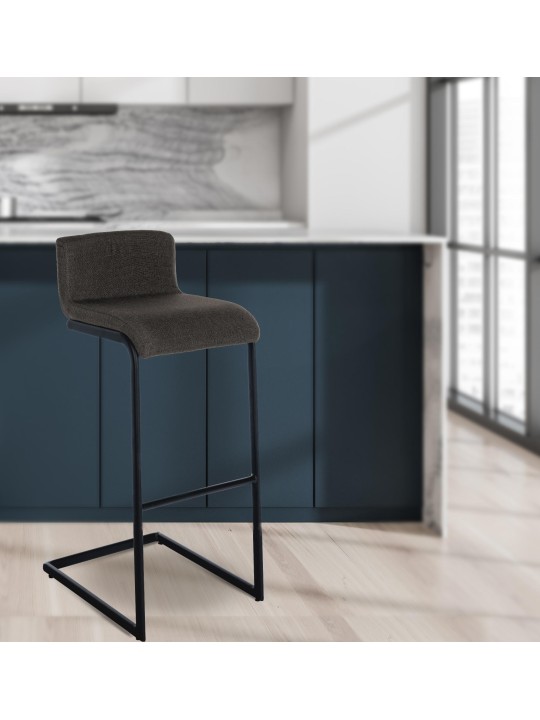 Set van 2 barkrukken Newport B stof, donkergrijs