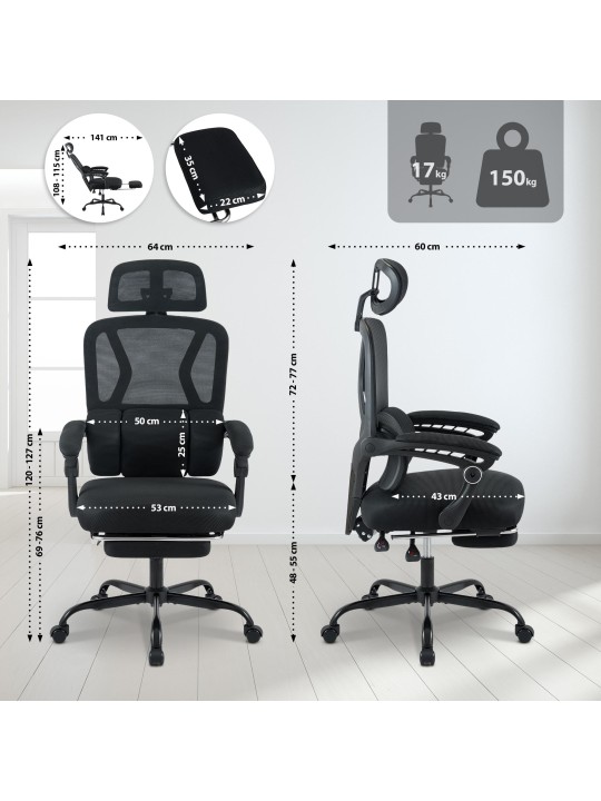 Bureaustoel Liberton, zwart