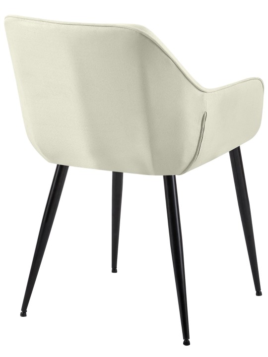 Set van 2 eetkamerstoelen Vessa stof, crème