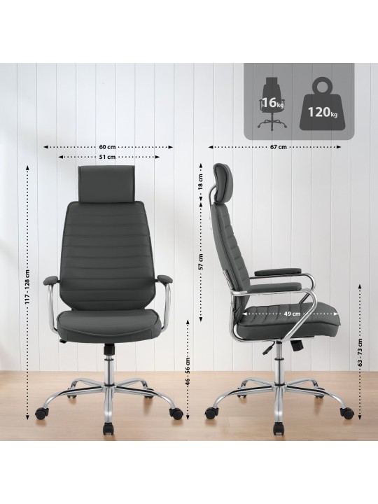 Bureaustoel Rako, grijs