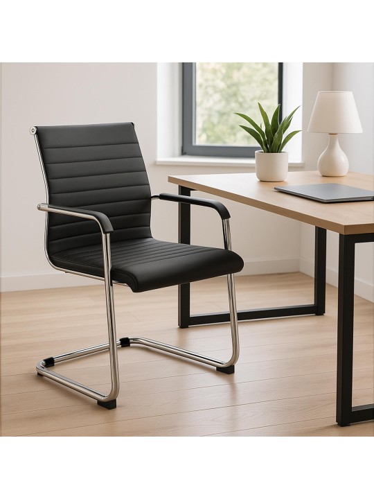 Besucherstuhl Hakon, zwart