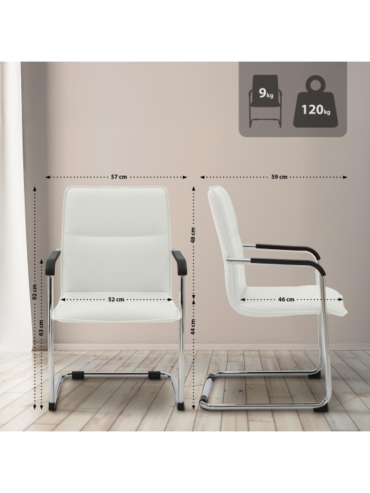 Bezoekersstoel Seattle, wit Bezoekersstoel Seattle, wit