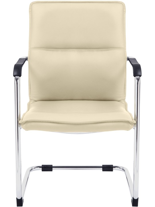 Set van 2 bezoekersstoelen Seattle, crème