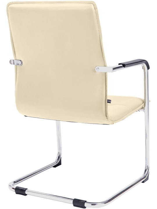 Set van 2 bezoekersstoelen Seattle, crème