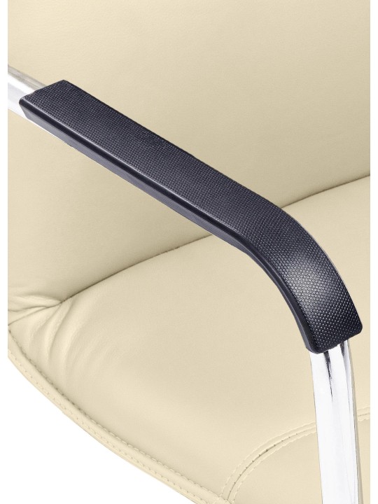 Set van 2 bezoekersstoelen Seattle, crème