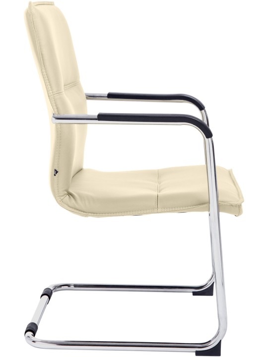 Set van 2 bezoekersstoelen Seattle, crème