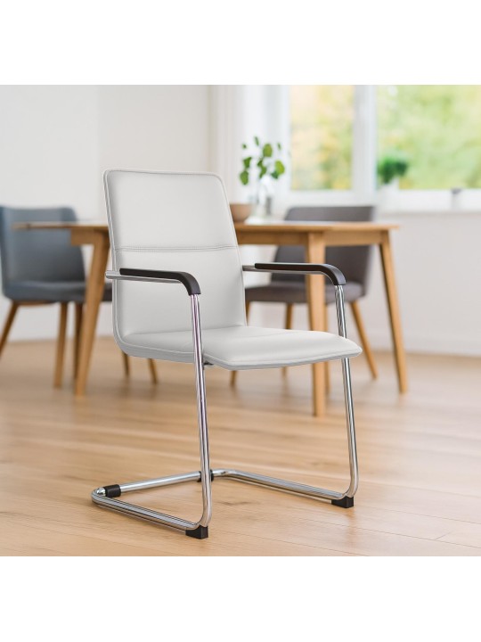 Set van 2 bezoekersstoelen Seattle, wit