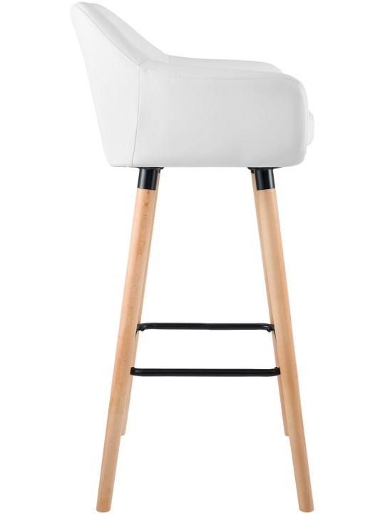 Barkruk Grant kunstleer, wit