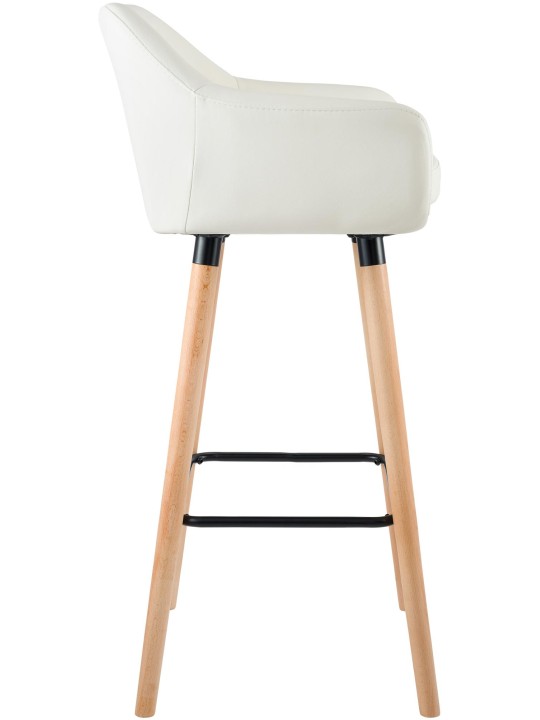 Set van 2 barkrukken Grant kunstleer, crème