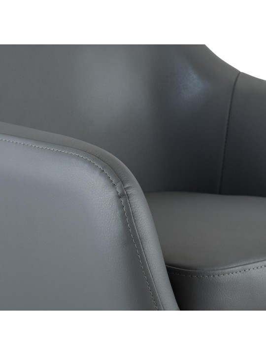 Set van 2 barkrukken Grant kunstleer, grijs