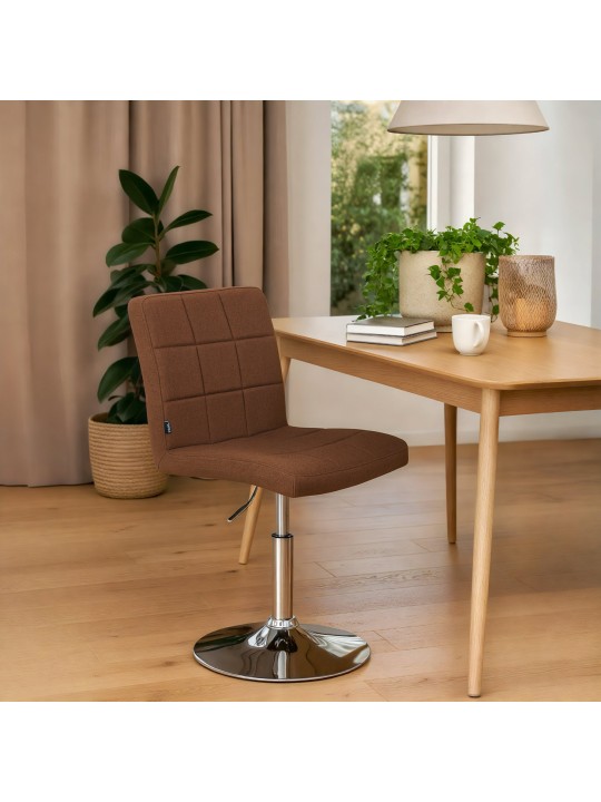 Stoel Ricky stof, bruin Stoel Ricky stof, bruin